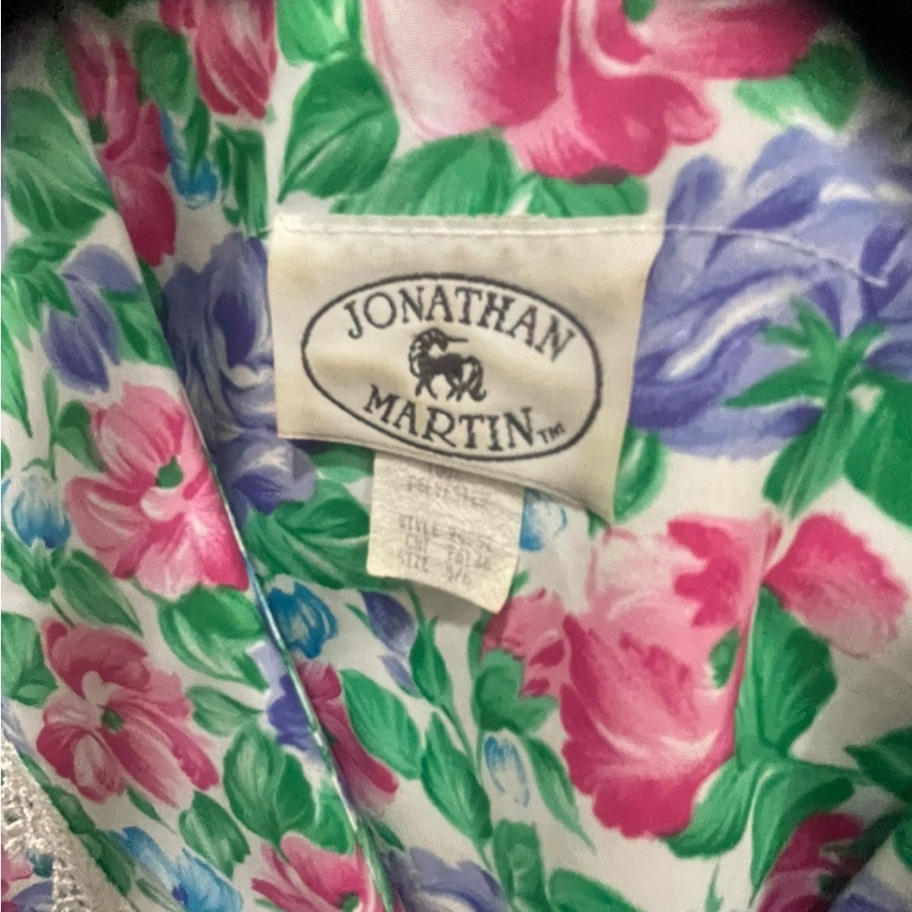 Jonathan Martin Colorful Floral Blouse